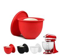 2025 Upgraded Silicone Liners for Tilt-Head 5 Qt Mixers, Kitchen-aid Mixer 5 Qt Bowls Accessories,Replacement Silicone Bowl Insert Stable Anti-Slip,Reduce Noise&Vibration, for Baking/Cooking (Red)