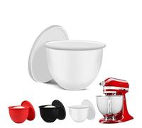 2025 Upgraded Silicone Liners for Tilt-Head 5 Qt Mixers, Kitchen-aid Mixer 5 Qt Bowls Accessories,Replacement Silicone Bowl Insert Stable Anti-Slip,Reduce Noise&Vibration, for Baking/Cooking (White)