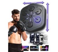 MAITUFIT Music Boxing Machine M4, Smart Music Punching Machine with Custom Running Lights, Stereo Sound and APP Control, Wall Mount Boxing Machine for Adults - Home Office Gym Workout Equipment Black