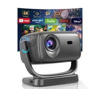 2025 Upgraded Smart Projector 4K Support,26000 Lumen 4P/4D Keystone Native 1080P WiFi6 Bluetooth 5.2 Portable Video Projector for Home Bedroom Outdoor,Massive APPs,180° Rotatable