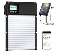 2025 Upgraded Solar Powered Automatic Chicken Door, WiFi Remote Control Chicken Coop Door, with LCD Display & Timer & Light Sensor, Chicken Door with Anti-Pinch Design
