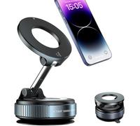2025 Upgraded Suction Cup Magnetic Phone Holder, Vacuum Mag Phone Mount [360° Rotate+89LB Suction Cup],Car Phone Holder for Car/Gym/Mirror Mount for iPhone & Android with Metal Ring,Car Accessories