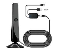 2025 Upgraded TV Aerial 4K 1080P HD Indoor Television Antenna for Smart TV with Signal Booster 50-Mile Range Channels Signal Booster Universal High Gain Indoor Outdoor Aerial 4G 360° Black 1PC