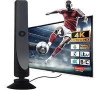 2025 Upgraded TV Aerial - Indoor TV Aerial for Smart TV with Signal Booster, Digital TV Antenna indoor with strong signal uk for Miles Long Range Support 4K 1080P HDT- Black