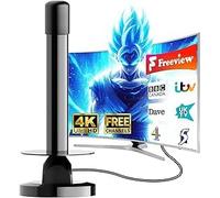 2025 Upgraded TV Aerial - TV Aerials Indoor Freeview, Strong Magnetic Base Freeview Aerial for Easy Installation, Smart TV Aerial Indoor Support 4K/1080P and All TV - 16.5ft Cable