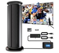 2025 Upgraded TV Antenna Up 2200+ Miles Range, Digital Best Antenna for Smart Tv Indoor/Outdoor 4k Local Channels, Amplified HDTV Antenna Long Range with Amplifier Signal Booster/Thic Cable (34ft)