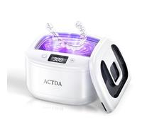 2025 Upgraded Ultrasonic Holder Cleaner Machine, Professional Sonic Teeth Cleaning Machine, Dental Cleaning Pad, Night Protection Cleaner for Dentures, Holder, Aligner, Mouth Guard, Jewellery, White