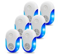 2025 Upgraded Ultrasonic Repellent Indoor 6 Packs, Mouse Traps Insert Plug in, Insect, Roach, Rodent, Bugs, Ant, Mosquito, Mice, Spider Electronic Plug in Pest Control for House, Warehouse, Office