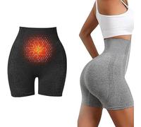 2025 Upgraded Version Pearl Moon Ion Shaping Shorts, Viresta Ion Shaping Shorts Micro-Vibration Massage Module Ion Fiber Repair Shaping Shorts (Standard, Black, XL)
