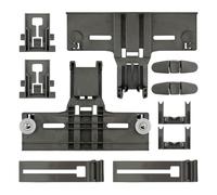 2025 Upgraded W10350375 Dishwasher Top Rack Parts Set for Whirlpool Kenmore, Kitchen Aid Dishwasher Upper Rack Parts Replacement WDT730PAHZ0 WDT750SAHZ0 Upper Rack Parts (Black)