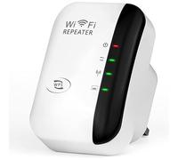 2025 Upgraded WiFi Extender, WiFi Booster, WiFi Repeater, Covers Up to 3000 Sq.ft and 45 Devices, 300mbps Internet Booster - with Ethernet Port, Quick Setup, Home Wireless Signal Booster - UK Plug