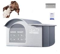 2025 Upgrades Air Conditioned Dog House,Pet cooler with removable mat and 10 ice packsFoldable,Suitable for dogs and cats (Gray)