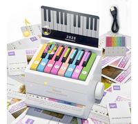 2025 Upgrated Piano Calendar,Playable Piano Desk Calendar 2025 With 27 Music Calendar Cards 52 Songs,Mini Desktop Calendar,Unique Music Calendar,Christmas Birthday Gift for Fans Family Friends
