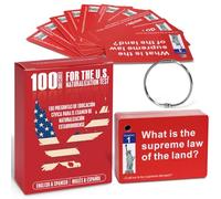 2025 US Citizenship Flash Cards (Tarjetas De Ciudadania 2025 inglés y español) 100 USCIS Civics Questions with Metal Ring (Tarjetas para La Ciudadania De Las 100 Preguntas) for Naturalization Test