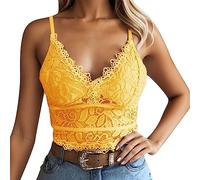 2025 V-Neck Women's Underwear Wireless Vest Size Women's Underwear Bra Harvest Women's Lingerie, yellow, XL