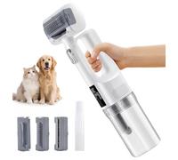 [2025 Version]Dog Vacuum for Shedding Grooming- 5 in 1 Cleaning Slicker Brush for Dogs & Cats Brush for Shedding Deshedding Vacuum Brush with 5 Pet Grooming Tools for Shedding Pet Hair, Home Cleaning