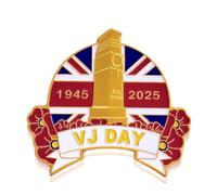 2025 VJ Day Pin Badge Brooch 80th Anniversary Gift,Union Jack Flag Pin Badges, Lest We Forget 80 Years Victory Over Japan PinBadge Brooch Decorations Veteran Gifts Memorabilia (A)