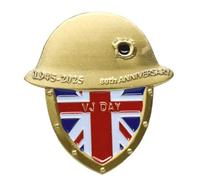 2025 VJ Day Pin Badge Brooch 80th Anniversary Lest We Forget 80 Years Victory Over Japan Pin Badge Brooch Decorations Veteran Gifts Memorabilia (F)