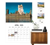 2025 Wall Calendar, 2025 Calendar for Cats 12 Months, Interesting 2025 Urban Calendar for Big Cats, Family Hanging Planner for 12 Months, Cats Rule the Earth, Calendars