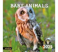 2025 Wall Calendar,Calendar 2025, January 2025 - December 2025, Wall Calendar Baby Animals, 12" x 24" Opened,Full Page Months Thick & Sturdy Paper for Calendar Organizing & Planning