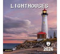 2025 Wall Calendar,Calendar 2026, July 2025 - December 2026, Wall Calendar Lighthouses, 12" x 24" Opened,Full Page Months Thick & Sturdy Paper for Calendar Organizing & Planning