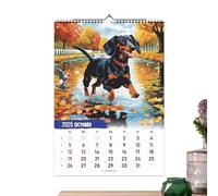 2025 Wall Calendar - Dogs, Family Planner Calendar | 12 Month Wall Calendar with Funny Cute Puppies Design, Home and Family Organizer Agenda