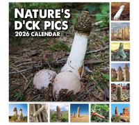 2025 Wall Calendar - Natures Dongs Calendar 2025, January 2025 - December 2025, 12" x 24" (Open), White Elephant Gifts For Adults, Hanging Hook, Block and Holidays - Funny Gag Gift D'ck Pics in Nature