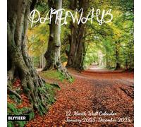 2025 Wall Calendar PATHWAYS, 18 Months Hang Wall Calendar, Jul.2024-Dec.2025, Pathways Calendar 2025, 12" x 24" (Open), Large Glossy Paper, Organizing & Planning