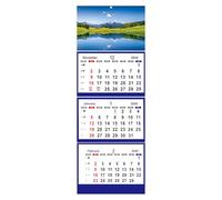2025 Wall Calendar - Vertical triptych design with 3 months display 2025 Wall Calendar Vertical triptych design 3 months display | Date display with red frame indicator Ideal for the bur