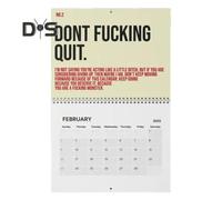 2025 Wall Calendar Your Kick-Ass Motivational Calendar Monthly Organizer Daily Inspirational Planning Note Pads for Home Office