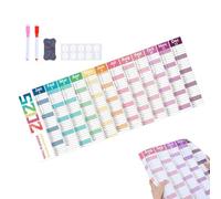 2025 Wall Planner Calendar Extra Wide Size (120 X 42 Cm) - Wall Dry Erase Calendar Reusable Yearly Yearly Wall Organiser Chart 12 Month Large Dry Erase Calendar Yearly Wall Planner 2025