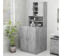 vidaXL Washing Machine Cabinet Concrete Grey Home Indoor Bathroom Storage Rack