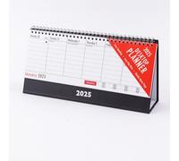 2025 Week to View Desktop Calendar Stand Up Spiral Bound Planner for Home Office and School Use 29cm x 15cm