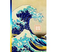 2025: Week To View With Hourly Schedule | Weekly Planner January - December | A4 Format Dated Agenda | Appointment Calendar | Organizer Book With Time Slots | Kanagawa Wave
