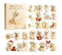 2025 Weihnachtsadventskalender - Acryl 2D Anhänger,Feiertags Hund Dekorationskalender,für Innenbereich Schlafzimmer Feiertage Geburtstage Kinder Erwachsene Sammler Tierliebhaber