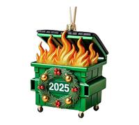 2025 Wheelie Bin Fire Festival Hanging Wheelie Bin Fire Unique Year Decoration (C, 8 cm)