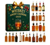 2025 Whiskey Advent Calendar, 16 Set A Daily Tasting Journey Through the World of Whiskey,Unique Christmas Advent Calenda for Men & Whiskey Lovers Room Decorations for Adults(A)