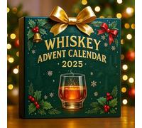 2025 Whiskey Advent Calendar for Men - 24 Premium World Whiskies & Scotch Tasting Set, Christmas Countdown Gift Box, Limited Edition Green