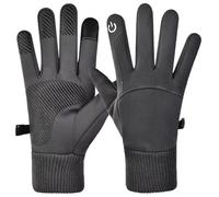 2025 Winter Cycling Gloves Men Windproof Waterproof Touchscreen Warm Dark Grey Size 1