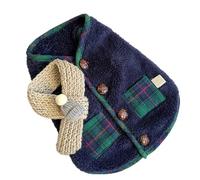 2025 Winter Dog Cardigan & Vest, Fashion Pet Coat for Chihuahua French Bulldog, Christmas Puppy Costume and Cat Jacket, Cozy Knitwear for Small Breeds(Blue and scarf,XXL)