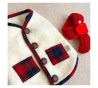 2025 Winter Dog Cardigan & Vest, Fashion Pet Coat for Chihuahua French Bulldog, Christmas Puppy Costume and Cat Jacket, Cozy Knitwear for Small Breeds(White and scarf,XL)