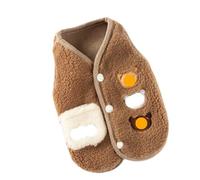 2025 Winter Dog Cardigan & Vest, Fashion Pet Coat for Chihuahua French Bulldog, Christmas Puppy Costume and Cat Jacket, Cozy Knitwear for Small Breeds(Brown 1,S)