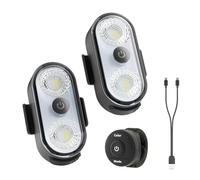 2025 Wireless LED Lights for Car-2PCS Interior Ambient Strobe Light with Remote and Button, USB-C 120 Hours 8 Colors IP65 Waterproof Rechargeable Underglow Light for Cars, Trucks, eBike, Motorcycle