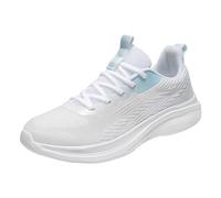 2025 Women Lightweight Trainers Sport Shoes Flat Walking Active Sportschuhe Lace-Up Casual Women's Comfortable Working Slip On Fitness Outdoor Sneakers Sky Blue