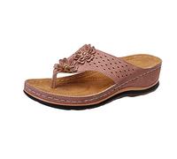 2025 Women Orthopedic Flip Flops UK Deals Wedge Sandals Clip Toe Sliders Ladies Slip On Athletic Yoga Mat Memory Foam Cushion Thong Sandal Comfy Plantar Fasciitis Arch Support Lightweight Footwear