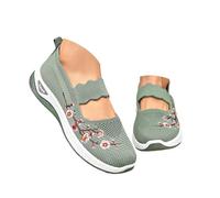 2025 Women Shoes Trainers for Women Wide Fit Wedge Walking Sneakers Casual Non Slip Walking Shoes Lightweight Low Top Slip on Orthopedic Prime.Deals+of The Day Green 6