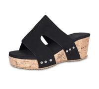 2025 Women's Casual Slip On Sandals Open Toe Wedge Heel Platform Shoes Spring Summer Daily Wear With Shorts Jeans Pants Comfort plus Shoes for Women Sandals (Black, 3.5)