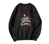 2025 Women's Crew Neck Long Sleeve Printed T-Shirt for Outdoor Workout Streetwear (3), black, S