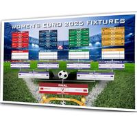 2025 Women's European Cup Football Wall Chart, Complete Match Schedule with Times and Locations(A2-42.1 * 59.4cm)