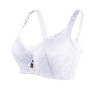 2025 Women's Full Cup Thin Underwear Plus Size Five Breasted Wireless Sports Bra Lace Bra Chest Cover Cup Large Vest Bra Top Without Straps, White, 34DD